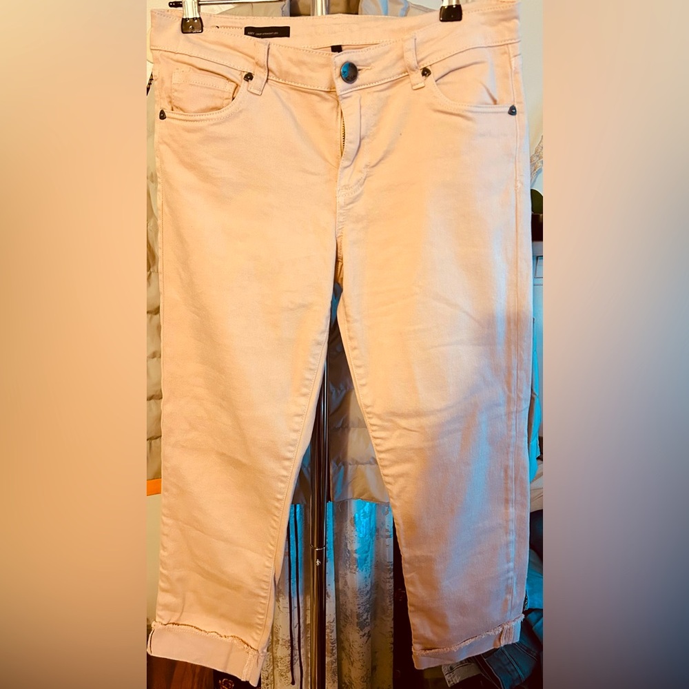 KUT FROM KLOTH AMY THE CROP IN COTTON CANDY TAFFY PINK.